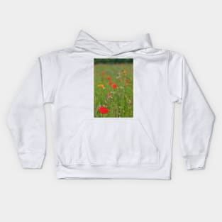 Dreamy wild flower garden Kids Hoodie